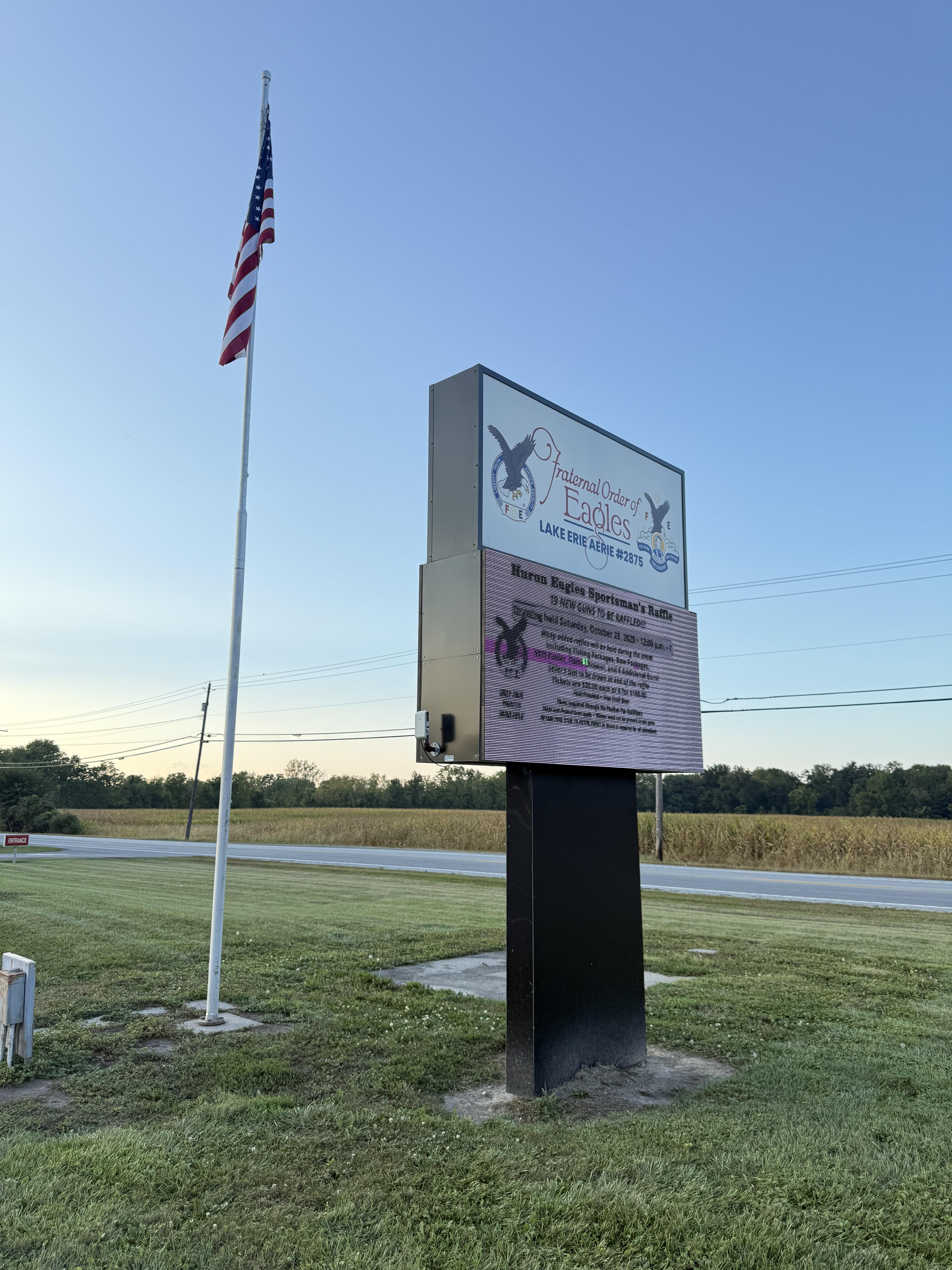 FOE Aerie Front Sign